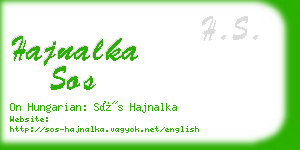 hajnalka sos business card